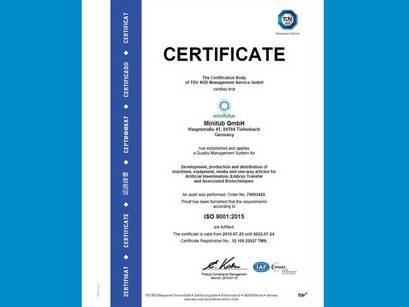 Calidad con certificado y sello: Renovación de la certificación ISO 9001: 2015