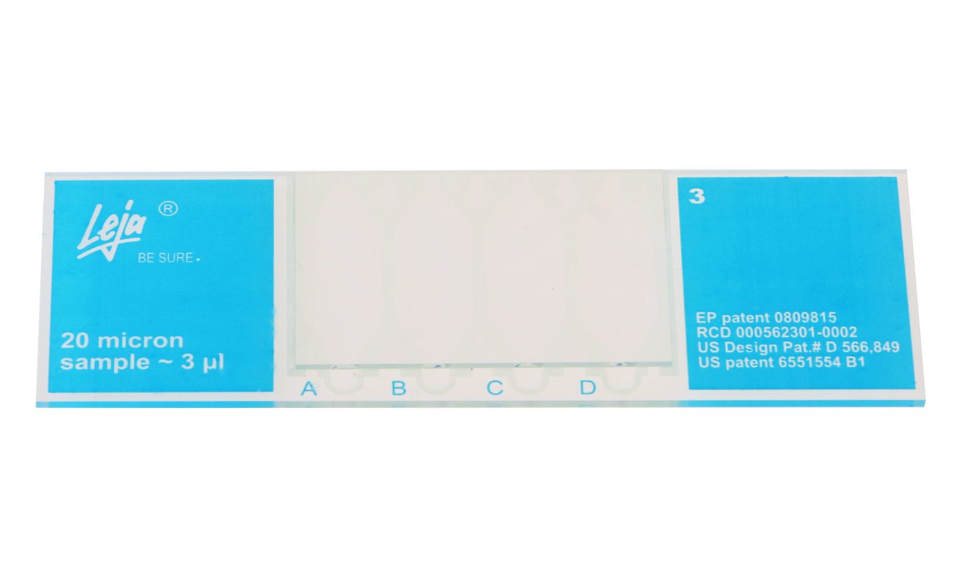 Disposable counting chamber Leja, 20 µm, 4 counting areas | Minitube