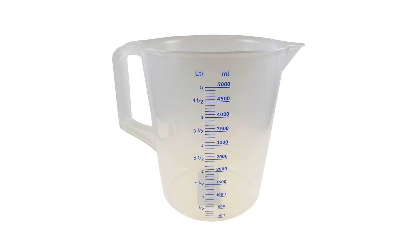 Graduated plastic beaker, 5 l | Minitube