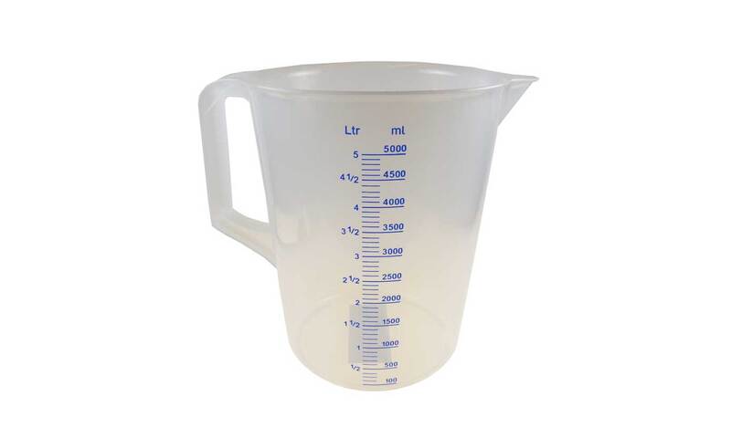 Graduated plastic beaker, 5 l