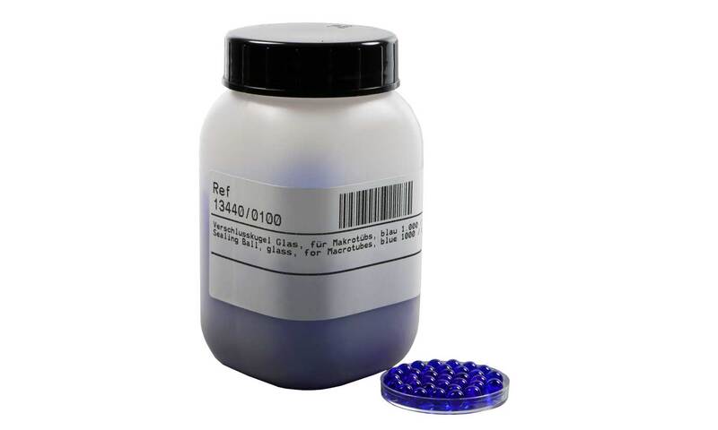 Sealing ball for Macrotubes glass blue