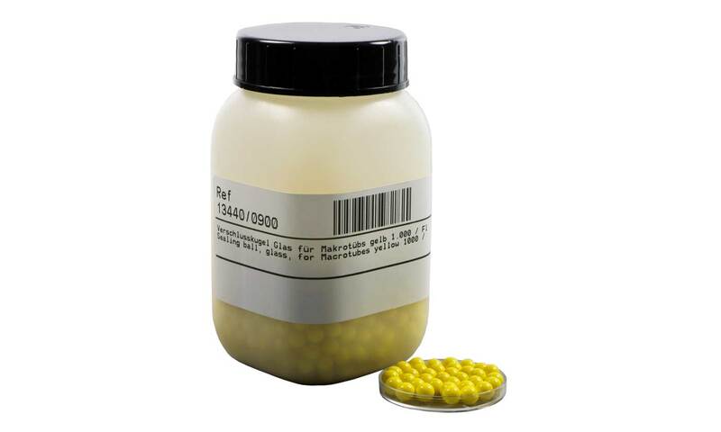 Sealing ball for Macrotubes glass yellow