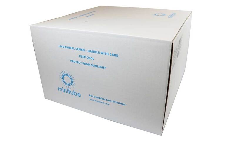 Minitube transport box for canine semen