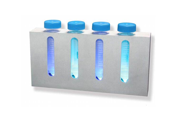Heated aluminum block for 50 ml vials (4x)