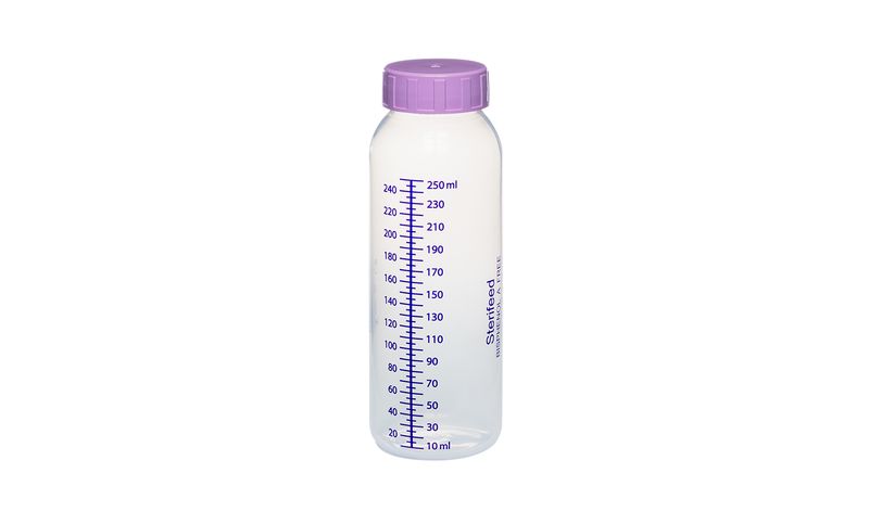 Plastic collection bottle 250ml with graduations