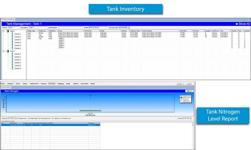 Sperm Vision® SAR module: Semen Tank Inventory