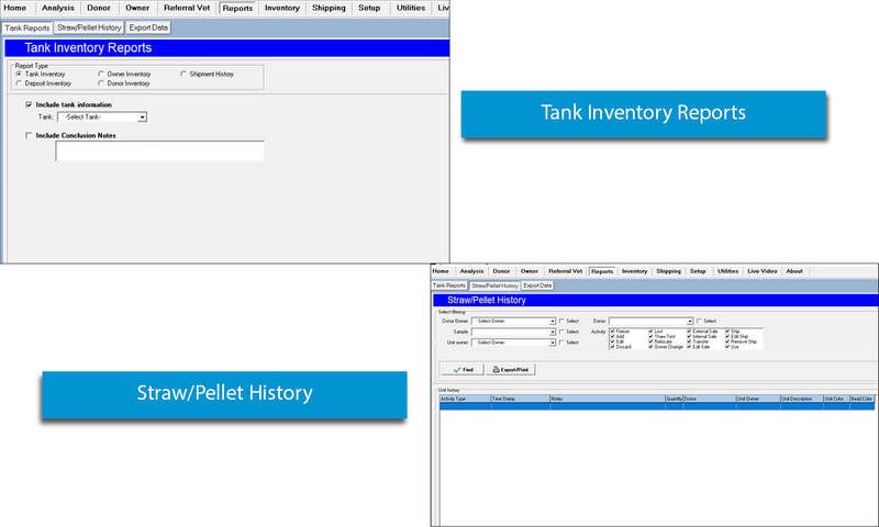 Sperm Vision® SAR module: Semen Tank Inventory