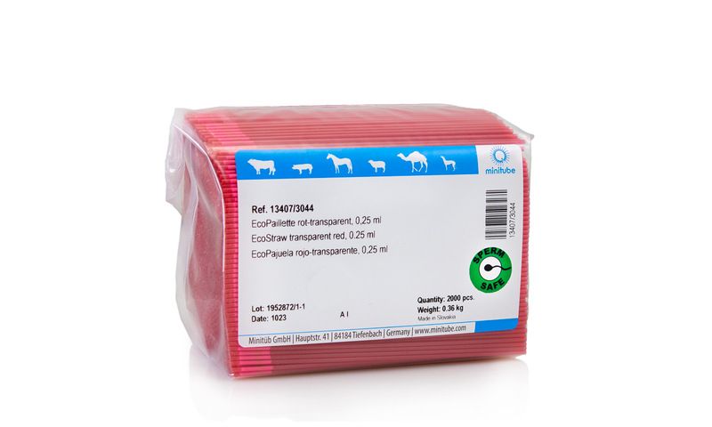 EcoStraw, 0.25 ml, transparent red