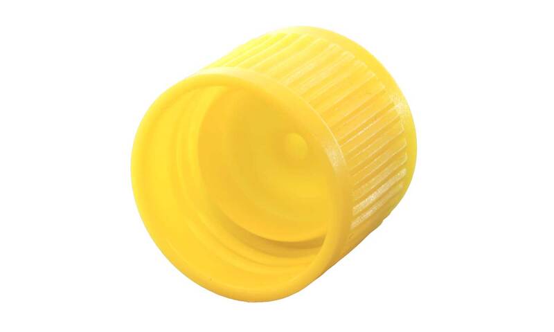 Cap for 13 ml tube, yellow