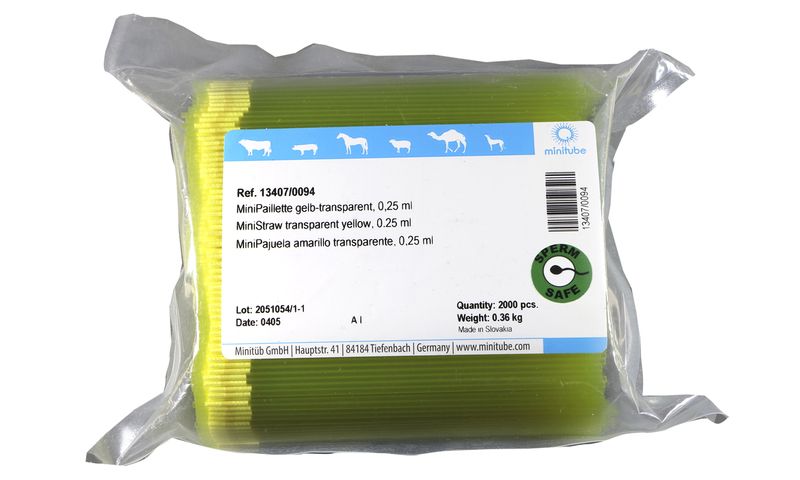 MiniStraw, 0.25 ml, transparent yellow