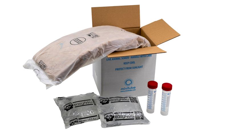 Jute transport box for chilled semen