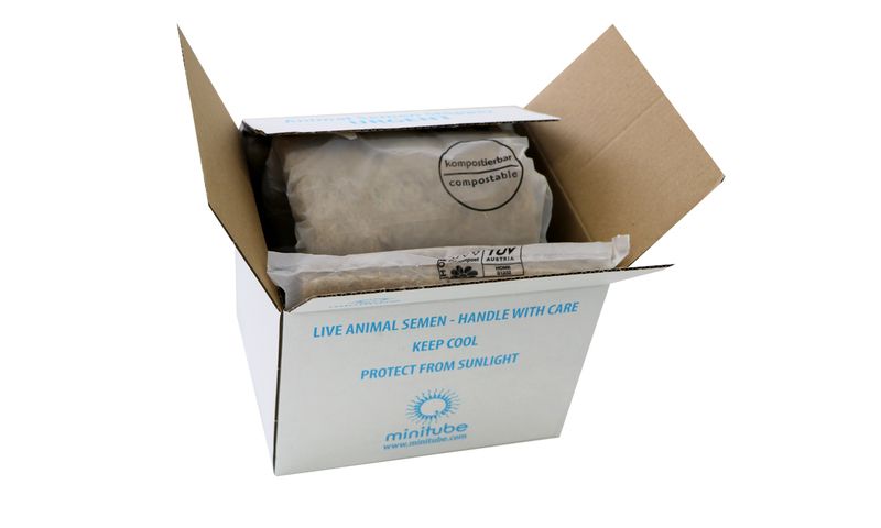 Jute transport box for chilled semen