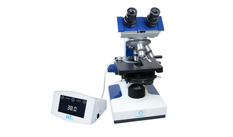 Phase contrast microscope MBL 2000, heated stage, HTi, 10x,40x,100x