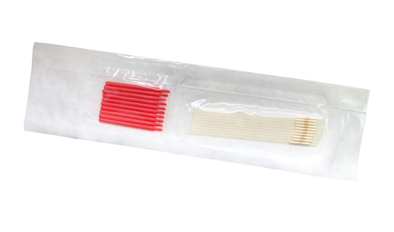 MiniStraw, 0.25 ml, 90 mm, clear with red ID rod