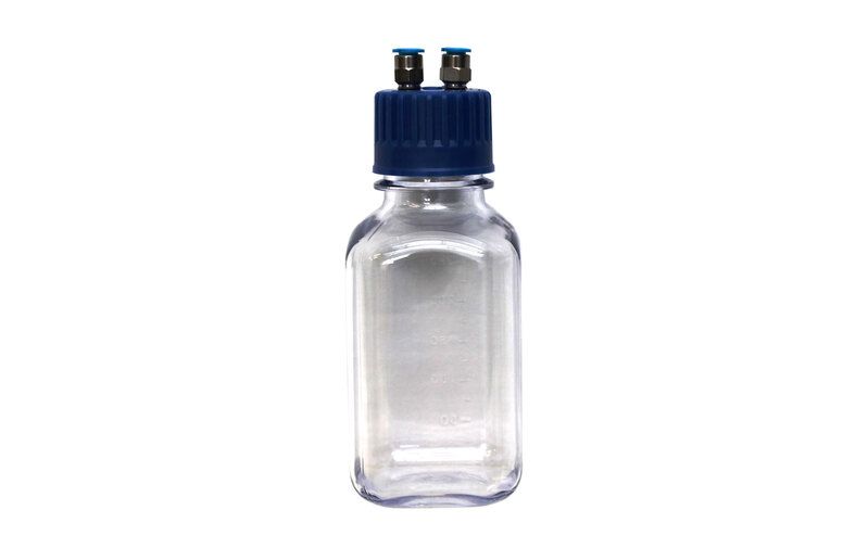 Media bottle with two tubing ports