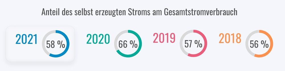 Anteil selbst erzeugten Stroms